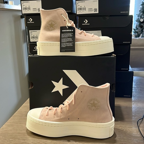 NWT Converse Chuck Taylor All Star Modern Lift Platform Mono Suede - A04663C - Picture 2 of 11